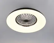 Loftlampe med indbygget højtaler og ventilator