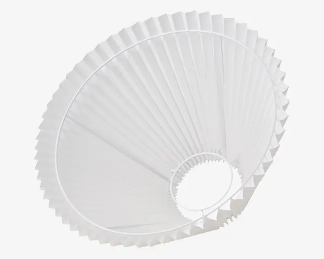 Plisseskærm Hvid 25 cm