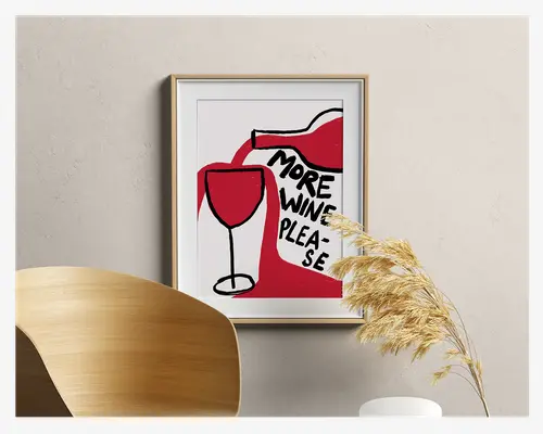Plakat More Wine Please
