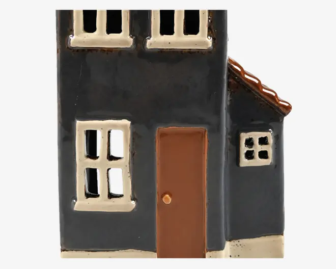 Keramikhus til lys blå H.24 cm