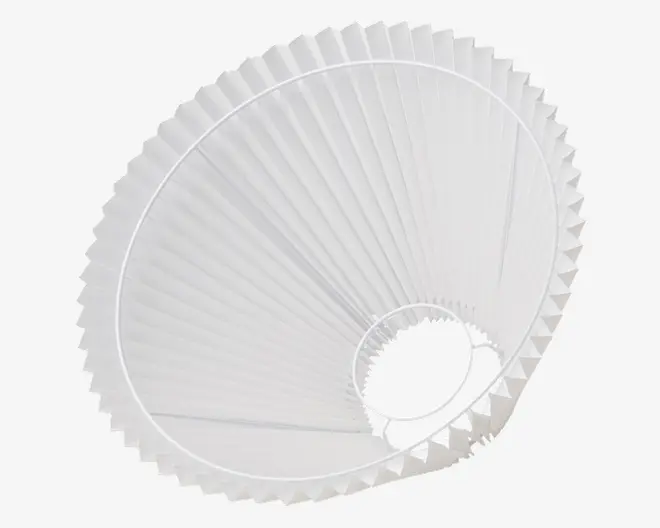 Plisseskærm Hvid 27 cm