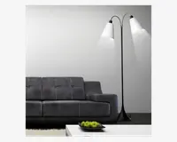 Gulvlampe fodgænger sort u/skærme H.135 cm 