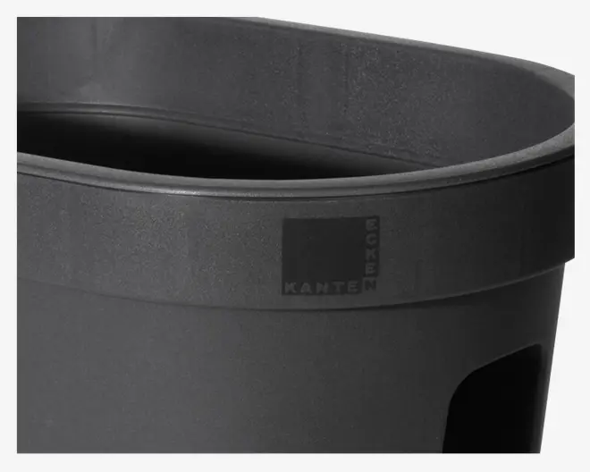 Urtepotteskjuler oval grå 27x40 cm