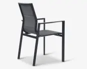 Havestol i sort textiline/sort stel