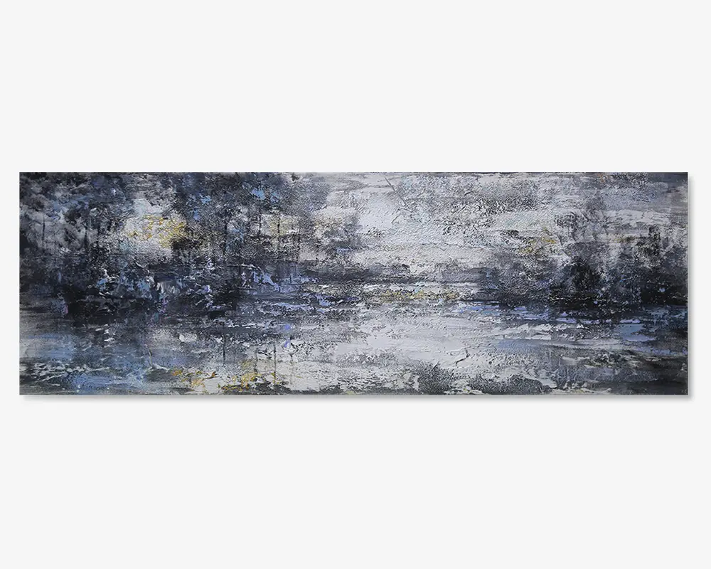 Maleri abstrakt vand 50x150 cm 