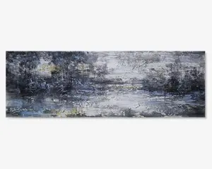 Maleri abstrakt vand 50x150 cm 