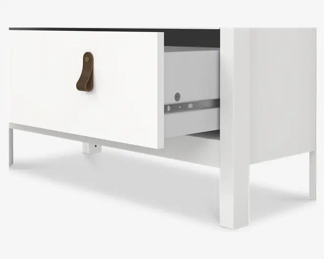 Vitrine Madrid hvid med 3 skuffer