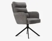 Spisebordstol med armlæn grå