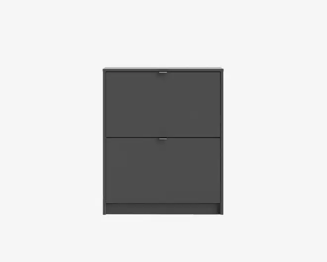 Skoskab Shoes m. 2 låger grå