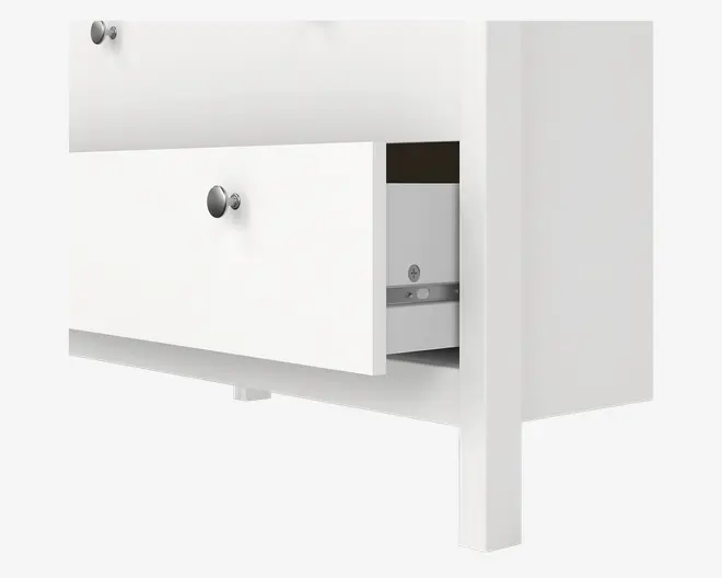 Kommode Madrid med 5 skuffer hvid