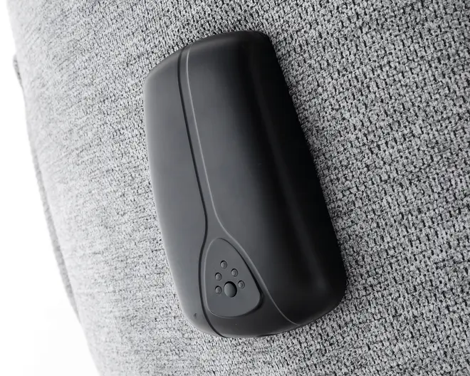 Drejestol m/indbygget fodskammel grå stof