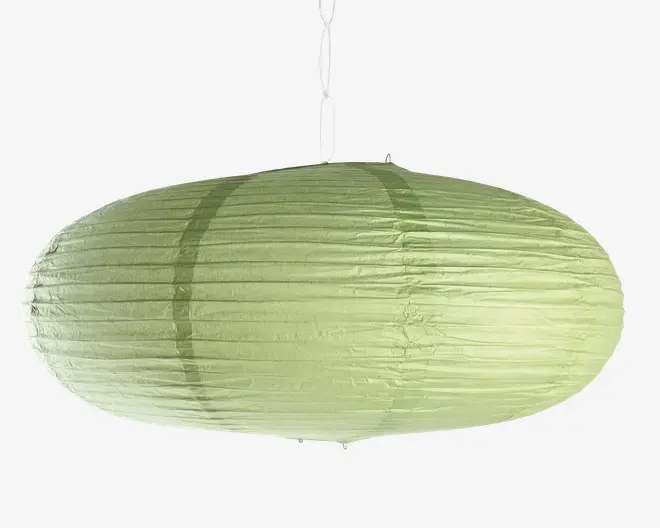 Rispapirlampe grøn Ø.50 cm 