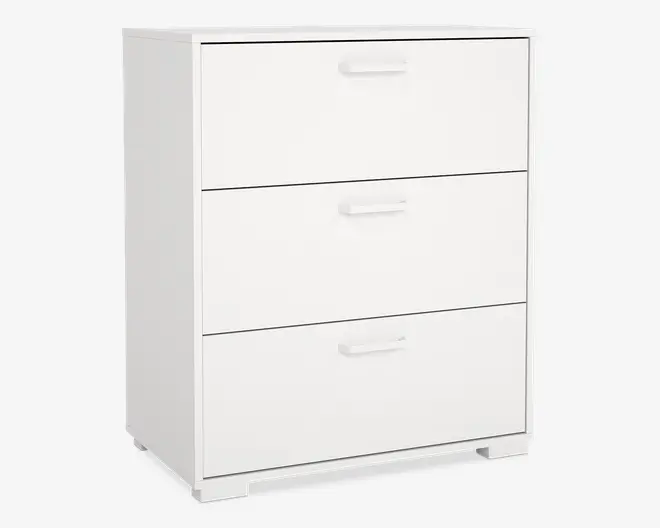 Kommode Sofia hvid med 3 skuffer 