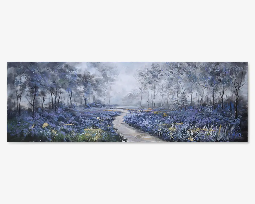 Maleri sti/træer 50x150 cm 