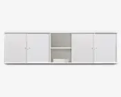 Reol Mistral 5 Sekt. m/4 Døre Hvid