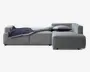Sovesofa open end højre grå/beige