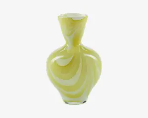 Vase Hjerteform Gul H.23,5 cm 