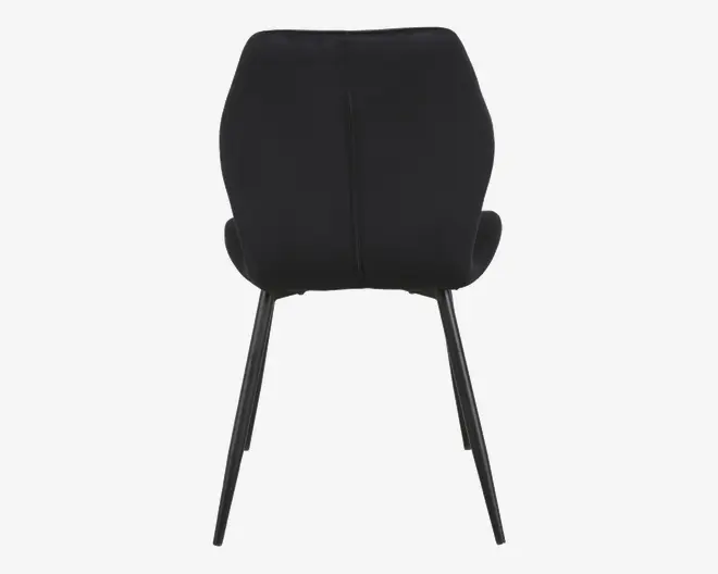 Spisebordsstol i sort velour