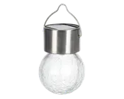 Solar led glas kugle H.9 cm 
