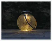 Solar lanterne klar glas H.17 cm 
