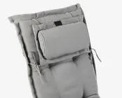 Hynde t/dækstol m/nakkepude grå