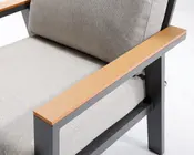 Loungesæt 4 dele antracit lakeret