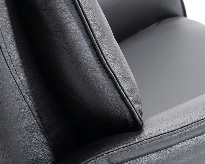 Drejestol m/indbygget fodskammel grå stof