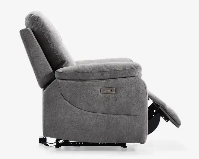 Hvilestol recliner elektrisk grå