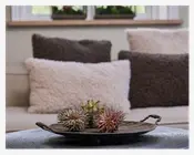 Pude plys brun 50x50 cm 