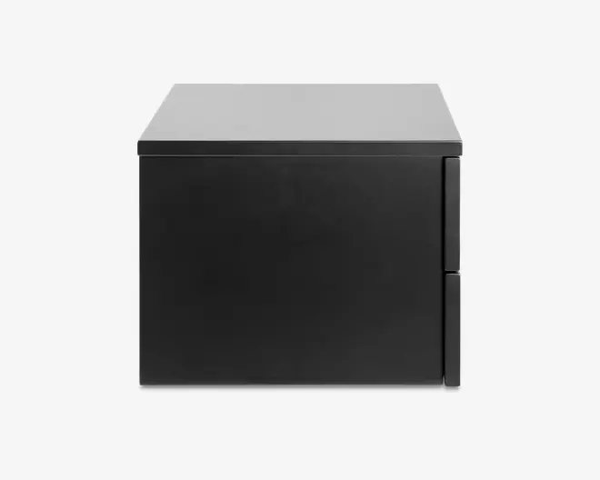 Sengebord Avignon med 2 skuffer Sort