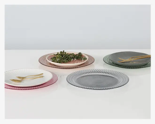 Tallerken Glas Ø.33cm Grøn