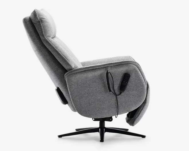 Drejestol m/indbygget skammel og 0-gravity