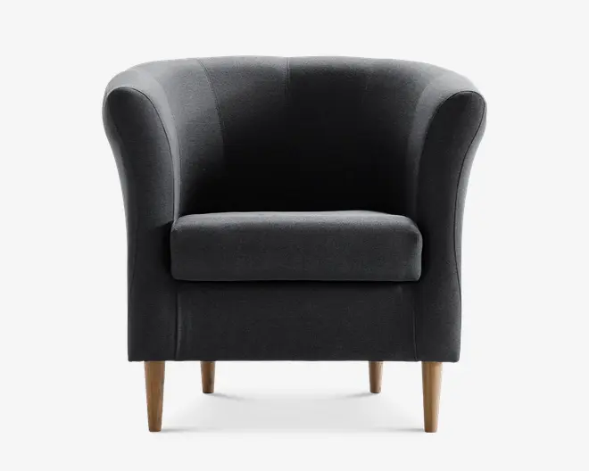 Lænestol Flash Grå Med Eg Ben