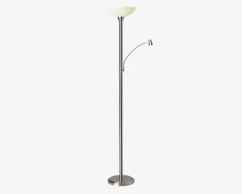 Gulvlampe Lucy Børstet krom H.180 cm