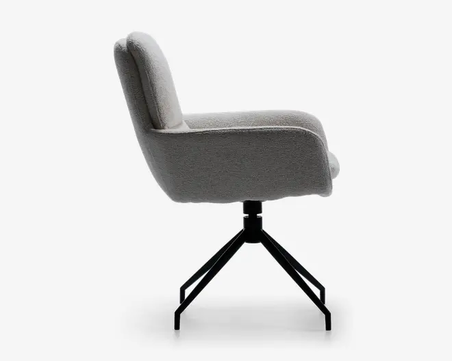 Spisebordsstol med armlæn og rotation