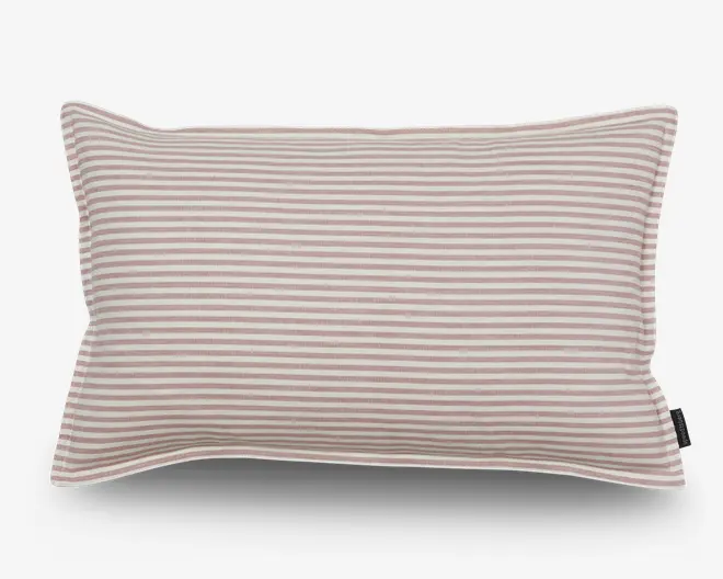 Pude striber rose 35x55 cm 
