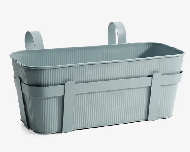 Altankasse metal blå L.41,5 cm 