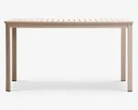 Havebord taupe plast med metalben