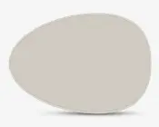 Dækkeserviet oval lys grå pu 42x33 cm