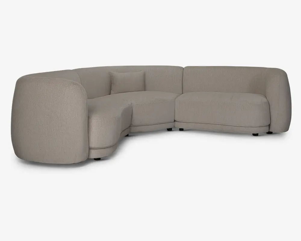 Hjørnesofa beige møbelstof