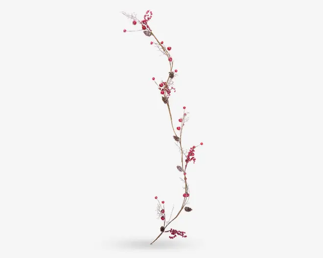 En elegant, buet hårsmykke dekoreret med klynger af små lyserøde krystaller og perler, som er arrangeret langs en tynd, guldfarvet tråd. Smykket har flere grene med blomsterdetaljer, hvilket giver et romantisk og raffineret udtryk, der passer til bryllup eller festlige frisurer.