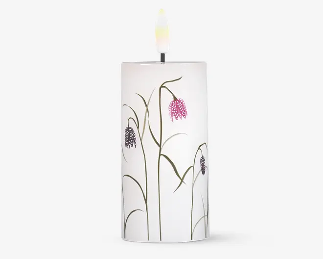 LED lys voks 3 stk. blomster
