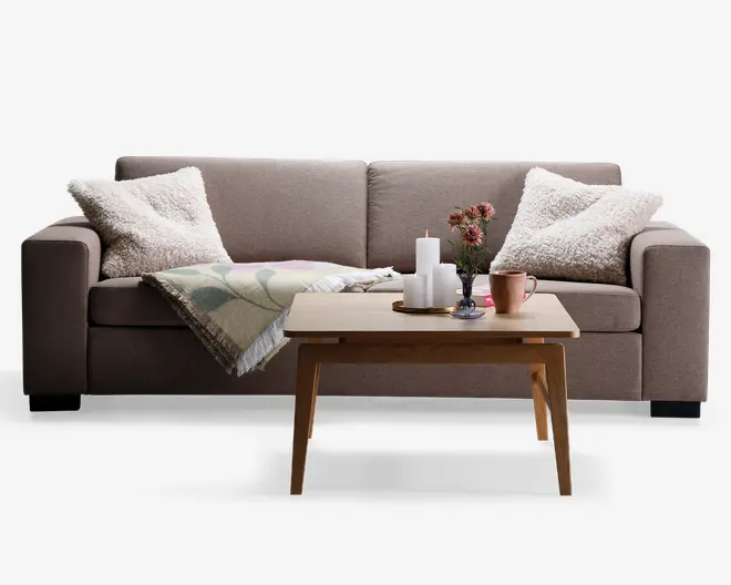 Sofa 3 pers. taupe møbelstof