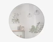 Spejl Cirkel Hvid Ø.100 cm