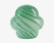 Bordlampe Stribet Grøn H.22 cm