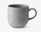 Mandala black rim kop m. hank grå Ø.7,5 cm