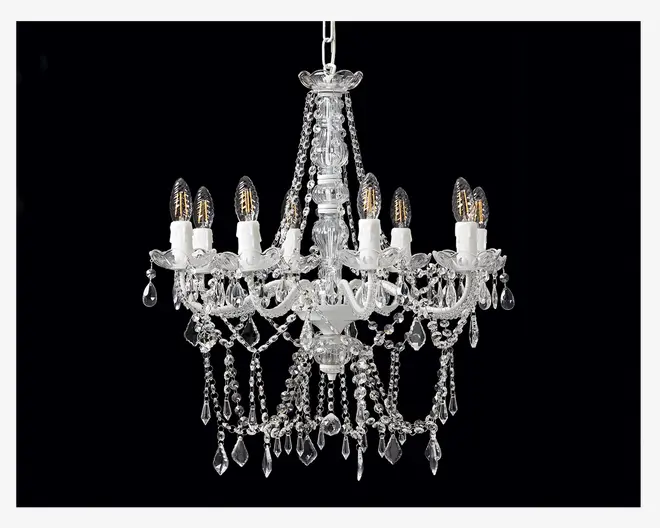 Lysekrone Imperial 8-armet Hvid Ø.55 cm