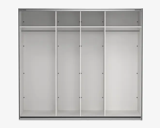   Garderobeskab Case grå B. 244 x H. 221 cm