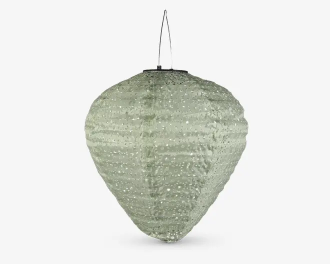 Solar rispapirlampe grøn Ø.33 cm