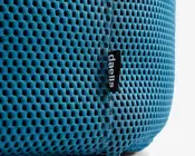 Puf til sækkestol i blå 3D stof